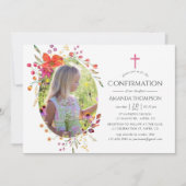 Invitation Confirmation Fleur Sauvage Aquarelle (Devant)