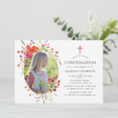 Invitation Confirmation Fleur Sauvage Aquarelle (Debout devant)