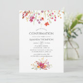 Invitation Confirmation Fleur Sauvage Aquarelle (Debout devant)