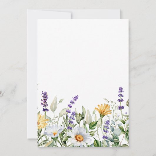 Invitation Confirmation Fleur sauvage Chamomile & Eucalyptus (Dos)