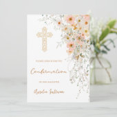 Invitation Confirmation fleur sauvage et verte (Debout devant)