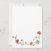 Invitation Confirmation fleur sauvage fille (Dos)