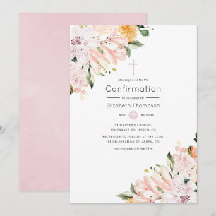 Invitation Confirmation Fleurie Pastel