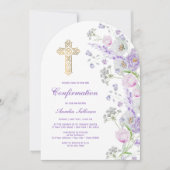 Invitation Confirmation Fleurs de Lilas à l'Aquarelle Arche (Devant)