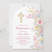 Invitation Confirmation Fleurs de Prairie Arche (Devant)