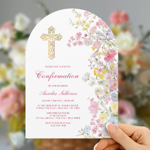 Invitation Confirmation Fleurs de Prairie Arche