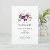 Invitation Confirmation Fleurs en Velours Profond (Debout devant)