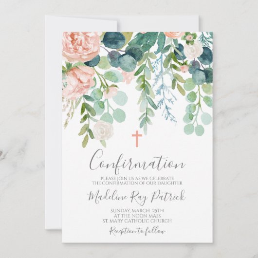 Invitation Confirmation florale (Devant)