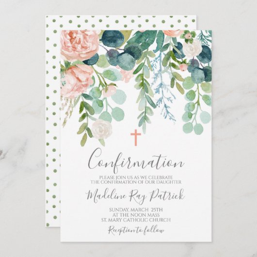 Invitation Confirmation florale (Devant / Derrière)