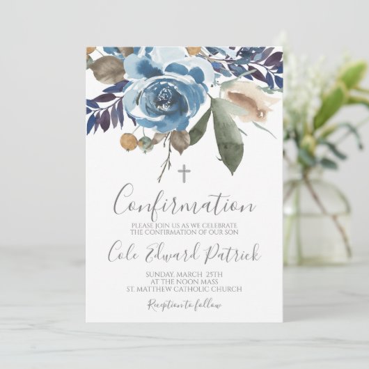 Invitation Confirmation florale (Debout devant)