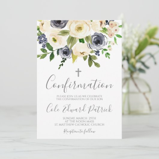 Invitation Confirmation florale (Debout devant)