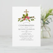 Invitation Confirmation Florale de Mariage de Noël (Debout devant)