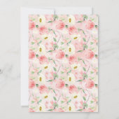 Invitation Confirmation florale d'élégante couleur rose pâle (Dos)