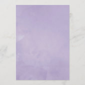 Invitation Confirmation florale du coquelet de violet poussié (Dos)