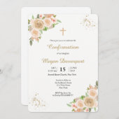 Invitation Confirmation florale floue (Devant / Derrière)