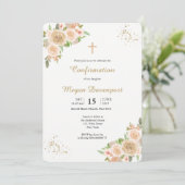 Invitation Confirmation florale floue (Debout devant)