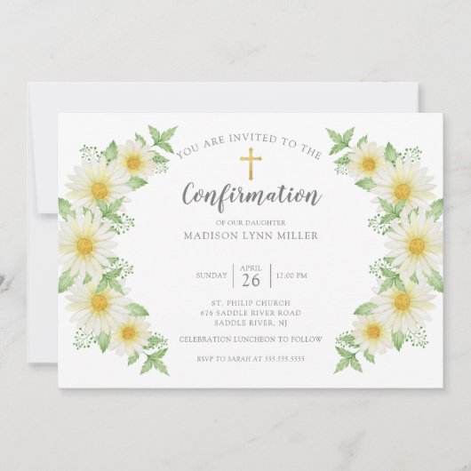 Invitation Confirmation florale fraîche de la marmite (Devant)