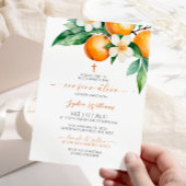 Invitation Confirmation florale orange