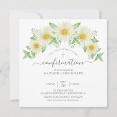 Invitation Confirmation Florale Rose frais de marguerite (Devant)