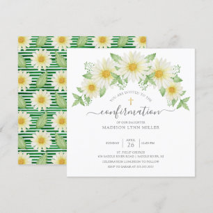 Invitation Confirmation Florale Rose frais de marguerite