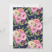 Invitation CONFIRMATION Florale rose moderne (Dos)