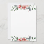 Invitation Confirmation florale rose simple et élégante pour (Dos)