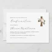 Invitation Confirmation florale simple et croisée I (Devant)