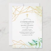 Invitation Confirmation Géométrique Aquarelle (Devant)