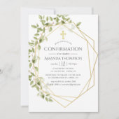 Invitation Confirmation géométrique de verdure (Devant)