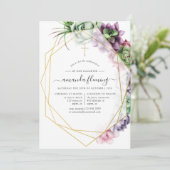 Invitation Confirmation géométrique Succulente (Debout devant)