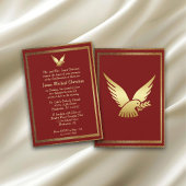 Invitation Confirmation Gold Dove