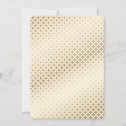 Invitation Confirmation Gold moderne (Dos)