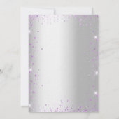 Invitation Confirmation lavande argent violet fille luxe (Dos)