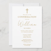 Invitation Confirmation minimaliste moderne Gold Elegant (Devant)