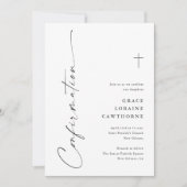 Invitation Confirmation Moderne Élégante Script (Devant)