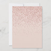 Invitation Confirmation Pailletée Or Rose Moderne (Dos)