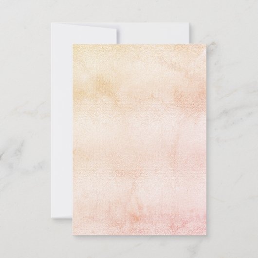 Invitation Confirmation pampas herbe rose or rousse fille (Dos)