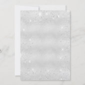 Invitation Confirmation parties scintillant rose argent scrip (Dos)