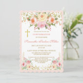 Invitation Confirmation personnalisée de la fille rose (Debout devant)