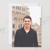 Invitation Confirmation photo de la typographie bleue de la m (Dos)