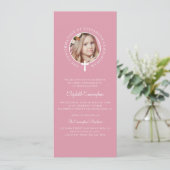 Invitation Confirmation | Photo personnalisée et croix simple (Debout devant)