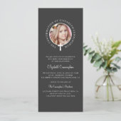 Invitation Confirmation | Photo personnalisée et croix simple (Debout devant)