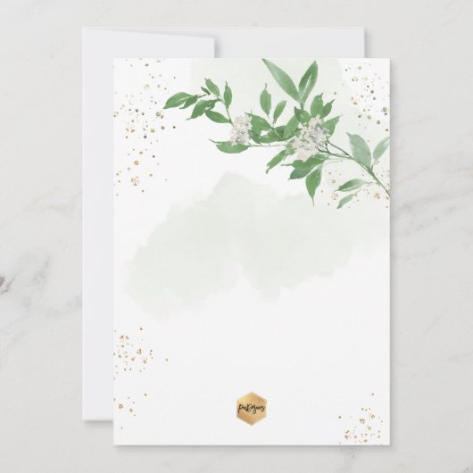 Invitation Confirmation PixDezines H2 de fleurs blanches (Dos)