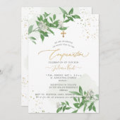 Invitation Confirmation PixDezines H2 de fleurs blanches (Devant / Derrière)