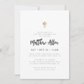 Invitation Confirmation Pour Lui Croix Minimaliste Moderne (Devant)