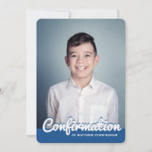 Invitation Confirmation Pour Lui Photo Personnalisée Moderne (Devant)