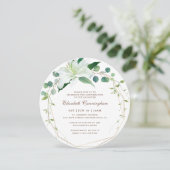 Invitation Confirmation Pour Sa Flore Blanche Géométrique Mod (Debout devant)