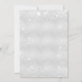 Invitation Confirmation rose argent éclaboussures de rougeur (Dos)