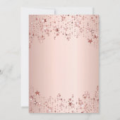 Invitation Confirmation rose or étoiles fille élégante (Dos)
