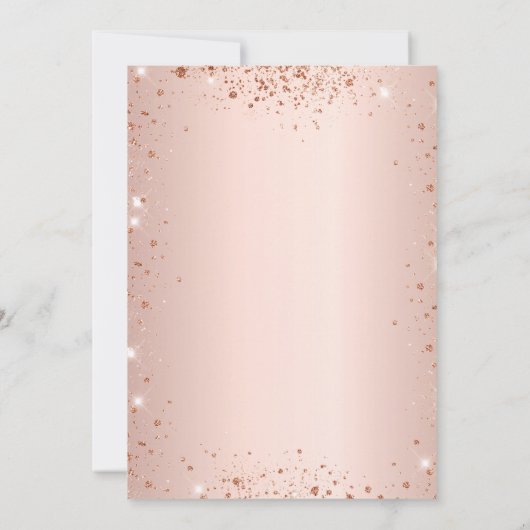 Invitation Confirmation rose or parties scintillant fille de  (Dos)